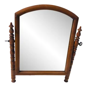 Vintage Solid Maple Shaving Mirror