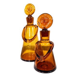 People Carafs by Erik Höglund for Boda, 1950s, Set of 2 For Sale