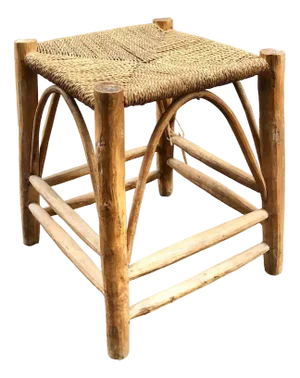 Vintage Tan Rustic Stool
