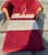 Bordeaux Velvet Sofa with Wicker For Sale - Image 5 of 18