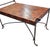 Rare Vintage La Barge Neoclassical Wrought Iron & Leather Coffee Table For Sale In Raleigh - Image 6 of 7