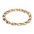 Modern 1970s Square Curb Link Bracelet 8.5" 14k Yellow Gold Textured Estate Fine Jewelry For Sale - Image 3 of 3
