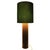 Tall vintage swedish scandinavian modern table lamp in dark wenge wood with textile shade by göta trägårdh, 1960s a...