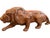 Vintage Glazed Ceramic Lion Sculpture, Reclining Big Cat For Sale - Image 4 of 7