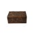 Oriental Relief Mythical Figure Motif Brown Natural Wood Small Accent Box For Sale In San Francisco - Image 6 of 9