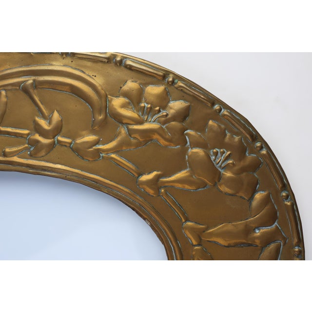 Metal Art Nouveau Belgian Copper and Glass Photo Frame, 1910s For Sale - Image 7 of 11