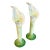 Vintage Boho Chic Hollywood Regency Trompe L’Oeil Calla Lily Candlestick Holders - A Pair. For Sale