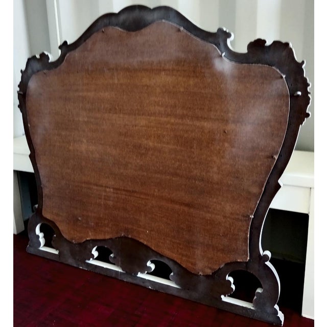 Antique Beveled Chestnut Mirror, 1900s For Sale - Image 10 of 13