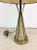 Metal Mid Century Modern Brass & Naugahyde Table Lamp With Unique Shade For Sale - Image 7 of 12