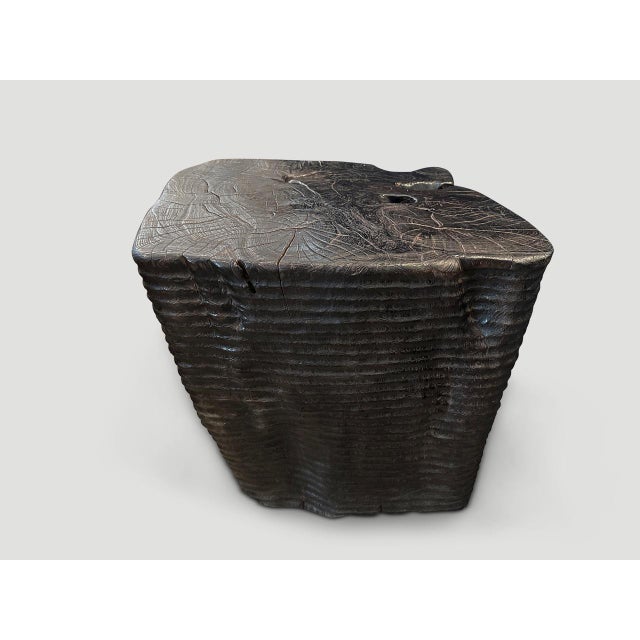 Andrianna Shamaris Magnificent Teak Wood Side Table or Pedestal For Sale - Image 16 of 18