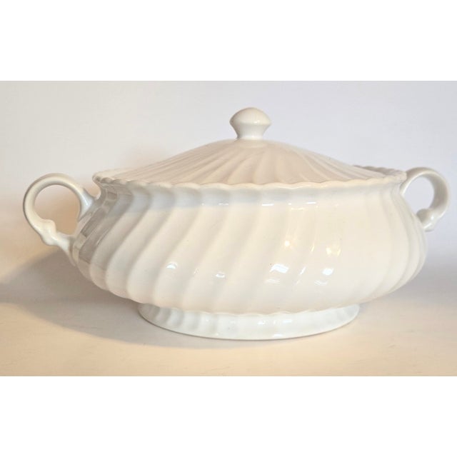 White Ironstone Lidded Casserole For Sale - Image 13 of 15