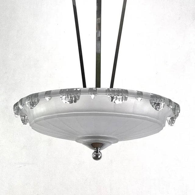 Art Deco Ceiling Lamp from Ezan, 1920s For Sale - Image 3 of 9