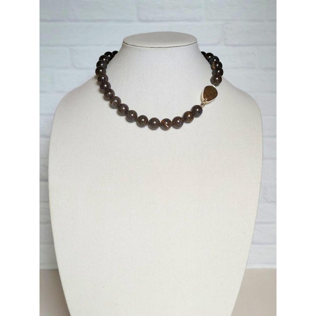 Boulder Opal 14mm Beaded Necklace, 19 Inches For Sale In Cleveland - Image 6 of 11