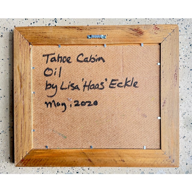 Tahoe Cabin Snowscape, Contemporary Original Oil Painting For Sale - Image 14 of 14