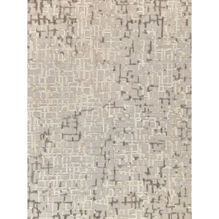 Exquisite Rugs Vista Handmade New Zealand Wool & Bamboo Silk Mocha Beige Rug-6'X9' For Sale