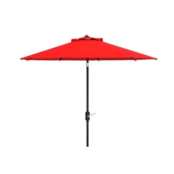 Not Yet Made - Made To Order Outdoor UV Resistant Ortega 9 ft Auto Tilt Crank Umbrella - Red For Sale - Image 5 of 5