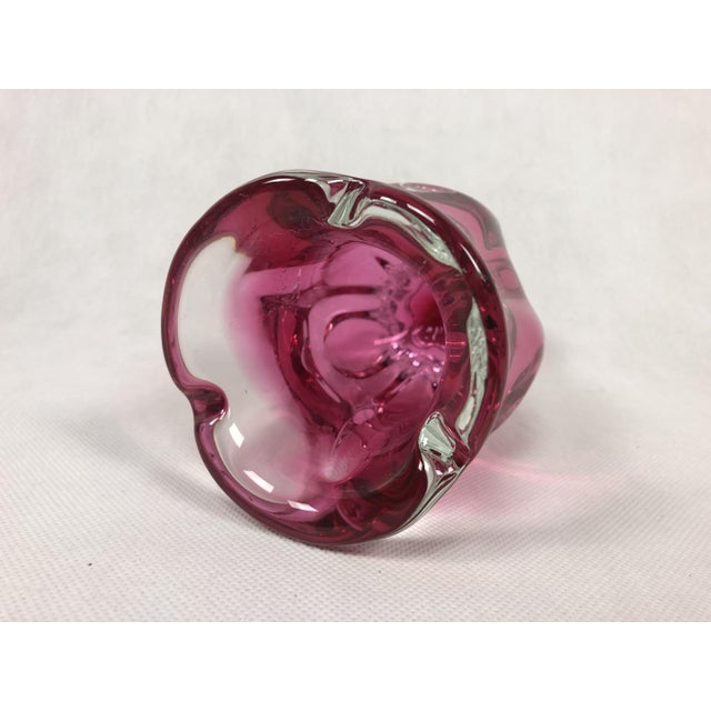 Mid-Century Modern Bohemian Glass Table Vase attributed to Josef Hospodka for Chribska, 1960s For Sale - Image 3 of 8