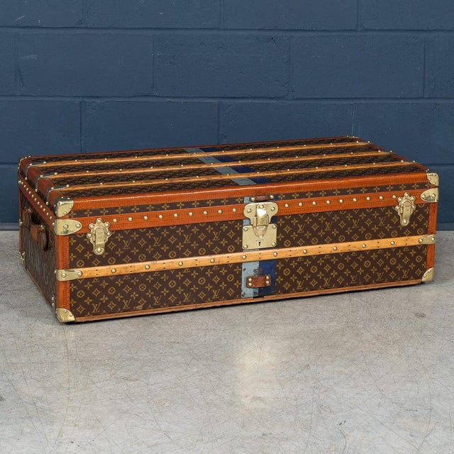 An exquisite and complete louis vuitton trunk from the early part of the 20th century. An absolutely essential item for...
