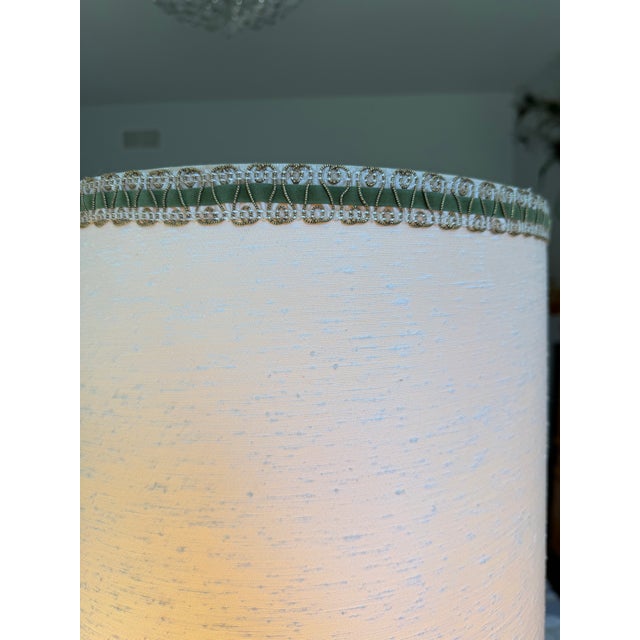 Vintage Hollywood Regency Olive Blown Glass Table Lamp For Sale - Image 4 of 5