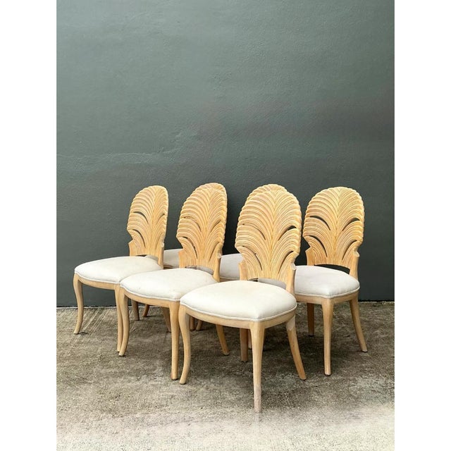 Late 20th Century Vintage Sculptural Wood Dining Chairs - Set of Six For Sale - Image 5 of 12