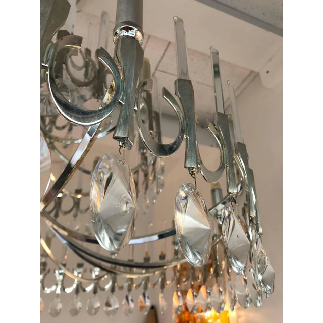 2 Chandeliers Ovali by Sciolari, Italy, 1970s For Sale - Image 6 of 12
