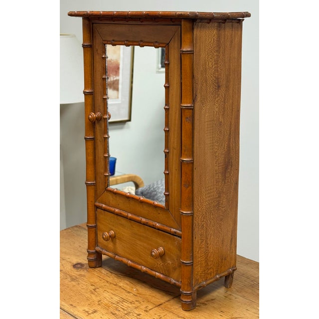 Late 19th Century Antique French Faux Bamboo Detail Cabinet Circa 1880s For Sale - Image 5 of 12
