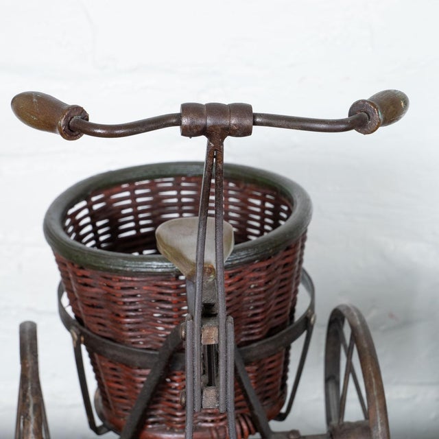 Rustic Vintage Iron Tricycle Sculptures - a Pair For Sale - Image 3 of 11