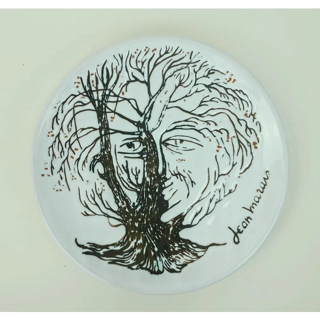 Ceramic French Studio Ceramic Plate by Jean Marais, 1960s For Sale - Image 7 of 7