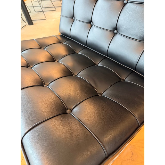 Animal Skin Knoll Barcelona Chair - 2025 - Volo Leather - Black For Sale - Image 7 of 7
