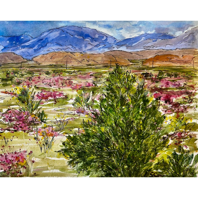 Giclee Print of This Watercolor Painting “Creosote After the Rain” For Sale