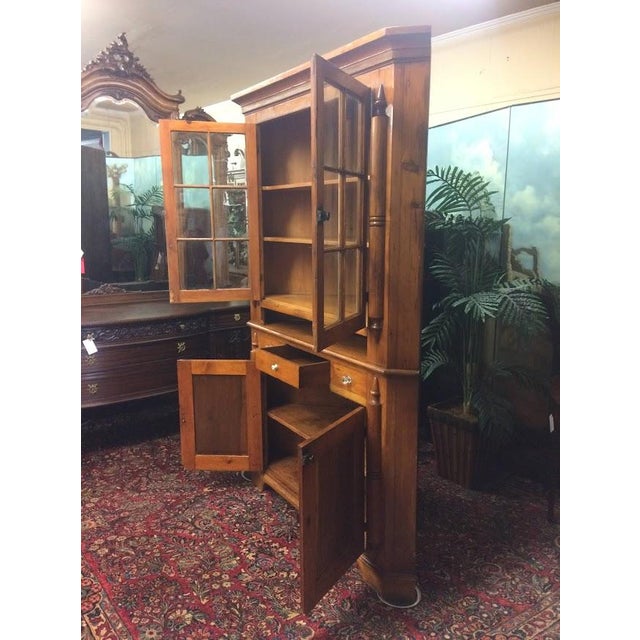 Antique Pine Corner Cabinet, Rustic Corner Cabinet For Sale - Image 11 of 14