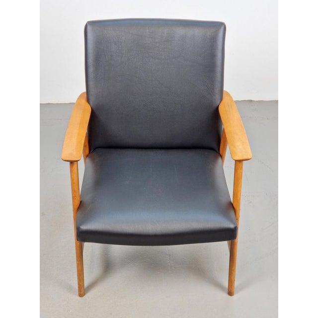 Vintage Beech Armchair from De Ster Gelderland, 1960s For Sale - Image 4 of 11