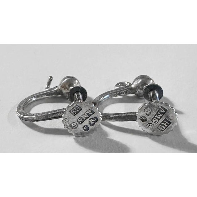 Modernist Silver Earrings by Arvo Saarela, 1958, Set of 2 For Sale - Image 10 of 11