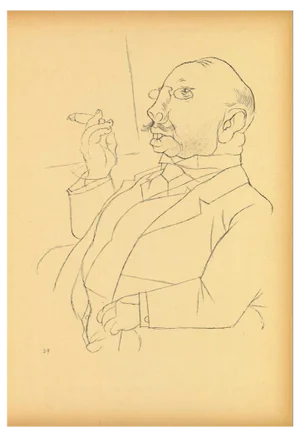 George Grosz, Landlord, Original Lithograph and Offset, 1923