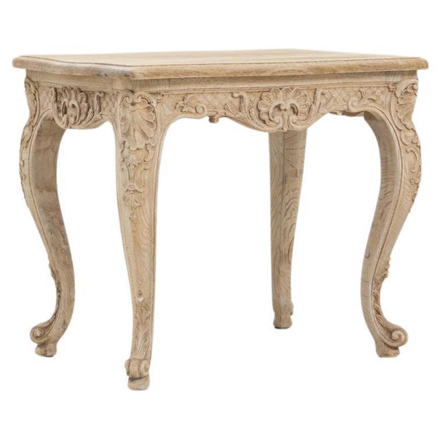 19th Century French Louis XV Carved Oak Side Table For Sale - Image 10 of 18
