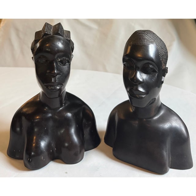 Early 20th Century African Busts, Male and Female For Sale In Cincinnati - Image 6 of 6