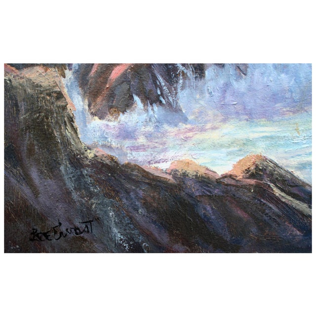 Crashing Waves - Mid Century California Seascape by Lee Ervast For Sale - Image 4 of 4