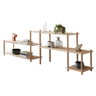 Oak Elevate Shelving Viii by Camilla Akersveen and Christopher Konings For Sale