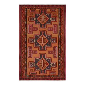 Vintage Northwest Persian Kilim in Orange With Medallions, by Rug & Kilim