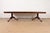 English Thomasville Chippendale Banded Flame Mahogany Double Pedestal Extension Dining Table, Newly Refinished For Sale - Image 3 of 15