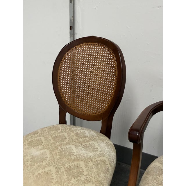 Bombay Company Traditional Oval Cane-Back Chairs, Set of Two For Sale - Image 11 of 12