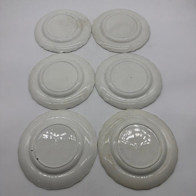 Set of 6 Antique English Adams Green & Red Transferware "Jacobean" Plates For Sale - Image 11 of 12