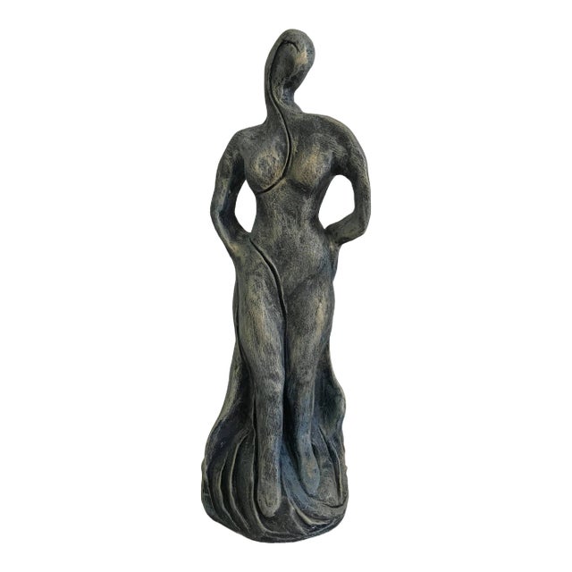 Vintage Free Form Plaster Sculpture, Female Figure Sculpture For Sale