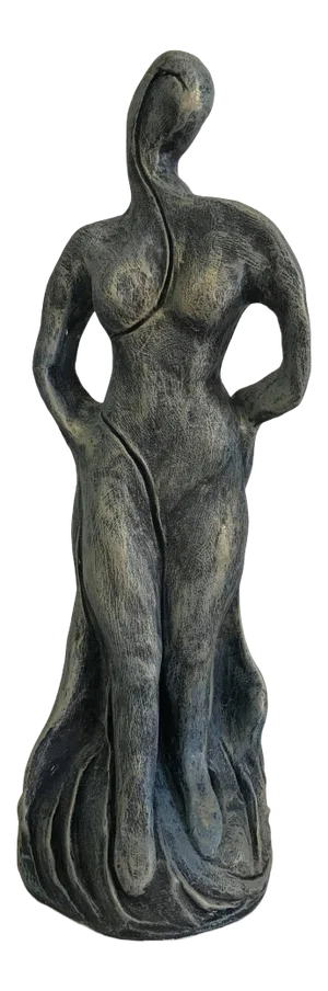 Vintage Free Form Plaster Sculpture, Female Figure Sculpture