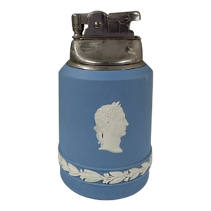 Wedgwood Blue Jasperware Table Lighter Featuring Julius Caesar