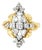 1970s 14K Yellow Gold Filigree Diamond Marquise Cocktail Ring, Size 6 For Sale