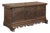 19th Century Gothic Revival Carved Oak Trunk With Hand-Forged Ironwork For Sale