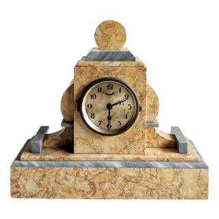 Chimney Clock in Marble from Ucra, 1920s For Sale
