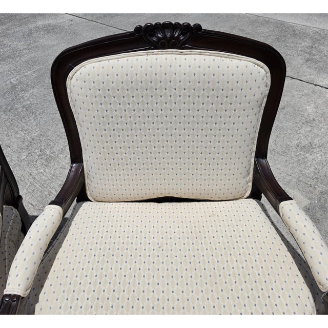 Howard Miller French Country Fauteuil Armchairs a Pair For Sale - Image 10 of 16