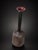 A striking vintage studio pottery vase featuring a richly textured speckled glaze in deep charcoal, burgundy, and muted...